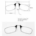Miniatyrbilde 5 av 5: Praktisk nøkkelring Mini Neseklype Lesebriller + Etui Thinoptics Stil [DB] Strengthen 1.00