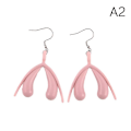 Miniatyrbillede 3 af 5: Nye Mode Klitoris Øreringe Til Kvinder Minimalistiske Dråbeøreringe Smykker db Light green 1 Pair