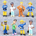 Miniatyrbillede 2 af 3: 12 stk. sjove brandmand Sam actionfigurer legetøj mini figurer dukker dekorationer børn drenge gaver -q [DB]