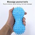 Miniatyrbillede 5 af 5: Spike Peanut Roller + Pindsvin Fodmassage Bold Sæt - Dyb Muskelvæv [DB] Blue