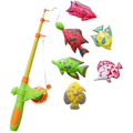 Miniatyrbillede 2 af 5: Fiskelegetøj, 7 stk. magnetiske fiskestangsmodeller Fangstspil Børnebadelege Db