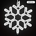 Pikkukuva 1 / 5: 40 cm Suuri Lumhiutale-Valojuova Ulkokäyttöön Lumhiutale Led-Ripustuslamppu Pihalle {DB} White