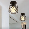 Miniatyrbild 4 av 4: Svart nordisk minimalistisk liten taklampa kreativ mittgång korridorlampa hall veranda personlighet järn mittgånglampa