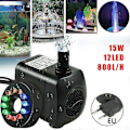 Miniatyrbillede 2 af 5: Nedsænkbar Pumpe Ultra Stille 8W-12led Lanterne Pool Springvand Mikro Nedsænkbar Pumpe Fisk Dam Landskab Lysende Springvandspumpe db EU plug