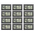 Miniatyrbillede 1 af 5: 12 Pak Mini Små Digitale Elektroniske Temperatur- og Luftfugtighedsmålere Måler Indendørs Termometer Hygrometer LCD-Skærm Celsius [DB] black