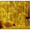 Miniatyrbild 5 av 5: Fönstergardin Ljuskedja 100 Led 8 Belysningslägen Ljus Fjärrkontroll USB-driven Vattentät (varmvit)3*1m DB 3*1M