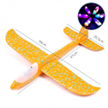 Miniatyrbillede 1 af 4: 48cm stort skumflyvemaskine håndkastet flyvemaskine inerti udendørs lancering børnelegetøj db Orange Luminous Head