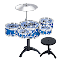 Miniatyrbild 1 av 5: Barntrumset Leksaker Jazztrumset 5 Trummor Med Pall Mini Band Set Musikinstrument Leksaker Födelsedagspresenter För Nybörjare Pojkar Flickor [DB]