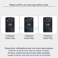 Miniatyrbilde 3 av 5: Lær nøkkelveske nøkkelring for Mazda CX-7 CX-9 MX-5 Miata RX-8 2008 2009 Smart Keyless fjernkontrollbeskytterdeksel Nøkkelblanker [DB] 3 Buttons
