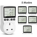 Miniatyrbilde 3 av 5: Digital Termostat, 230V Temperaturregulator Sokkeluttak, 13A Timerbryterplugg med Sensor for Reptil Drivhus Hjemmefermentering db UK