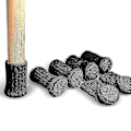 Miniatyrbilde 4 av 5: 24 stk Stolputebeskyttere Høy Elastisk Møbelsokker Pads Sklisikre Stolputebein {db} Black
