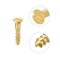 Miniatyrbillede 4 af 5: Træskruer M2 X 10mm Slids Flat Head Messing Selvborende Skruer 100 Stk