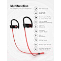 Miniatyrbillede 2 af 3: Bluetooth-headset med mikrofon, rød