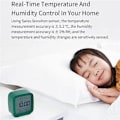 Miniatyrbillede 3 af 5: XIAOMI YOUPIN QingPing Bluetooth Temperatur Fugtighed Detektion Vækkeur med Justerbar Baggrundsbelysning [DB] Green