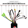Miniatyrbillede 3 af 5: 24V36V48V 500W 750W Hall Børsteløs Controller 126A Sinusbølge Tre-Mode Controller Ebike Controller [db]