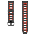 Miniatyrbillede 2 af 5: Til Garmin Instinct Silikone Urrem [DB] Black Red