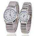 Miniatyrbillede 3 af 5: Herre Dame Armbåndsure Par Fleksibelt Stræk Bånd Quartz Ure [DB] Men