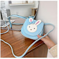Miniatyrbillede 4 af 5: Pige skuldertaske, børn søde hare crossbody taske håndtaske mini prinsesse messenger tasker pung med justerbar rem til børn piger-JIE DB Blue