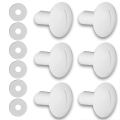 Miniatyrbillede 1 af 5: Plasticskruer til hjul (6 skruer) til Polaris Pool Cleaner 180/280 + 6 ekstra skiver C-55, hvid