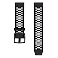 Miniatyrbild 1 av 5: Dubbelfärgad 20mm Silikonarmband för Coros Pace 2/Garmin vivoactive 5/GarminActive 5/Venu Sq 2 {Db} Black Grey