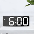 Miniatyrbild 4 av 5: Smarta Digitala Väckarklockor För Sovrum, LED-Skärm, Snooze, Dimbar, Temperatur, Datum, 12/24H, Liten Elektronisk Bordsklocka För Kök O [db] Black