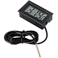 Miniatyrbillede 5 af 5: 2-5m Mini Termometer Temperatur LCD-display Digital m/ Probe Sort-kabel Værktøj [DB] 2M