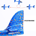 Miniatyrbillede 5 af 5: 48cm stort skumflyvemaskine håndkastet flyvemaskine inerti udendørs lancering børnelegetøj db Blue Luminous Head