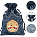 Miniatyrbilde 3 av 4: Julekalender poser gave DIY sett papir klistremerker dekor Calendario De Adviento 24 dager DB A