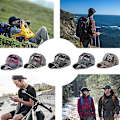 Miniatyrbillede 5 af 5: Unisex Retro Baseball Cap Bomuldsblandet Motorcykel Cap Justerbar [db]