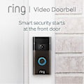 Miniatyrbillede 2 af 5: Ring Video Dørklokke (2. generation) | Trådløs videodørklokke-sikkerhedskamera med 720p HD-video, batteri-db V5 black Ding Dong Machine