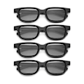Miniatyrbillede 1 af 5: 4 stk. polariserede passive 3D-briller til 3D-TV, ægte 3D-biografer til 3D-spil og TV [DB] Black