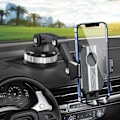 Miniatyrbild 3 av 5: Biltelefonhållare 360 Grader Rotering Justerbar Bil Vindruta Monterad Mobiltelefon Stativ för Lastbil {DB} Black