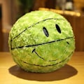 Miniatyrbilde 2 av 5: 30cm Kreativ Smilende Ball Plysj Leke Søt Basketbal Pute Bil Hjem Basketbal Dukke Smiley Ball Ventil Kaste Dukke Pute PYR {DB} 30-32cm green