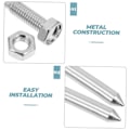 Miniatyrbilde 4 av 5: 26 stk Sko Pigger for Is Lufting Sko Pigger for Kvinner Plen Lufting Sko Pigger Sølv Plen Sho db Silver