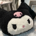 Miniatyrbillede 1 af 5: 40*45cm Kawaii Sanrios plys pude Kuromi My Melody Kirby tegneserie anime dukke legetøj blødt plys bamse fødselsdagsgave til børn [DB] 45CM Black-kuromi-2