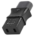 Pikkukuva 2 / 5: 2-napainen IEC 320 C8 -uros - IEC 320 C9 -naaras AC-sovitin 6A/250V EU Teollinen virrankääntäjä Uusi s202412241130 db Black