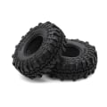 Miniatyrbillede 5 af 5: 4 stk. 1,9 tommer gummidæk / hjul til 1:10 RC Rock Crawler Axial SCX10 90046 AXI03007 CC01 D9 [DB] black