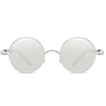 Pikkukuva 1 / 4: Vintage Polarisoivat Steampunk Miesten Pyöreät Aurinkolasit Tyylit Db Silver Frame and Lenses
