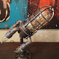 Miniatyrbilde 4 av 5: Steampunk Rakettlampe Rakett Rør Flamme Nattelys Gave Hjem Dekorasjon [DB] EU Plug
