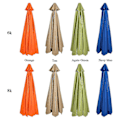 Miniatyrbillede 3 af 5: 3m Rund Haveparasol Udendørs Terrasse Solskygge Baldakin 3m 6/8x Arm TA Db 300cm x 6k Agate Green