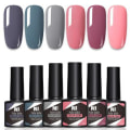 Miniatyrbild 8 av 8: 6 st 8,5 ml Gel Nagellack Set Set # 4 one size