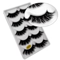 Miniatyrbild 1 av 2: 5-par lösögonfransar - 3D faux mink (G-703) Black one size