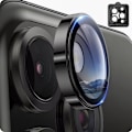 Miniatyrbild 1 av 6: 2-Pack iPhone 16 Pro Max Kameralinsskydd Härdat glas -Svart Titan Svart