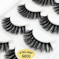 Miniatyrbild 1 av 3: 5-par lösögonfransar - 3D faux mink (G-800) Black one size