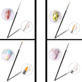 Miniatyrbild 4 av 7: 15 st Nail art set prickmålning lack pensel penna Verktyg Red one size
