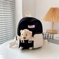 School bag for children with cartoon bear doll