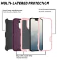 Miniatyrbild 4 av 5: For iPhone 16 Detachable Shell PC+TPU Phone Case with Back Clip Stand Multicolor