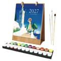 Plante Mal efter nummer Kalender Interaktiv 2027 Skrivebordskalender til Væg Skrivebordsdekoration D