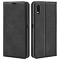 For Samsung Galaxy Xcover Pro PU Leather Attached TPU Inner Case Stand Function Magnetic Auto-absorbing