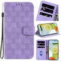 Double 8-format relief bracket card holder wallet case suitable for iPhone 7/iPhone 8/SE (2020), made of PU leather material